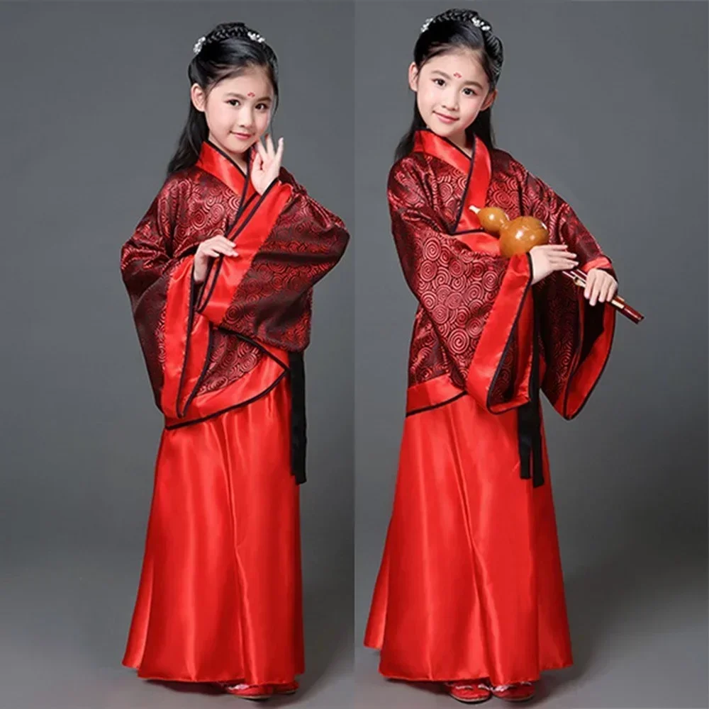 Chinese Dames Kleding Vintage Kleding Voor Meisjes Karneval Nieuwe Jaar Hanfu Jurk Kid Volwassen Vrouwen Dancer Kostuum