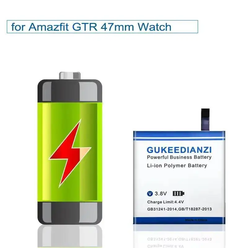 بطارية بديلة GUKEEDIANZI 310mAh/850mAh لـ huami Amazfit Gts 2 2E 3 Pro/4 mini/EVE L0943A GTR 42 مللي متر 47 مللي متر Gts2 Gts3 Pro