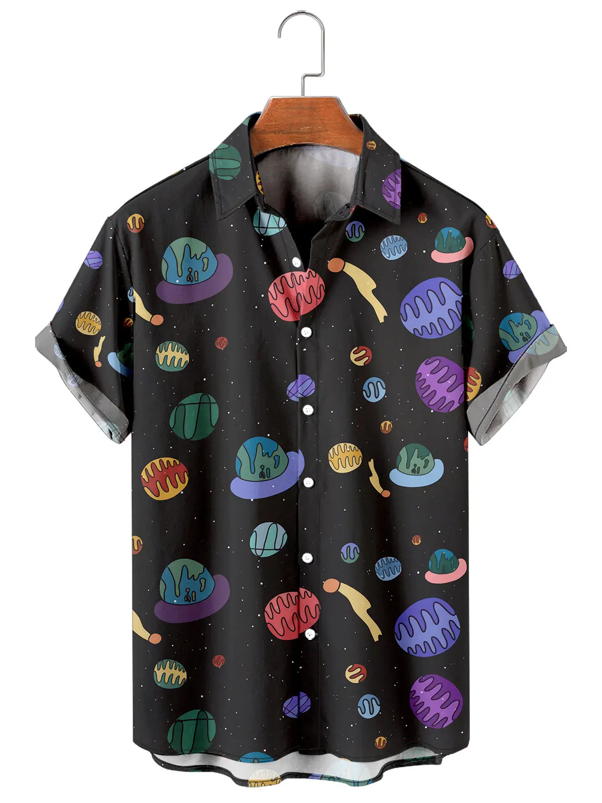 Men's Fashion Y2K Hombre T-Shirts Hawaiian Shirt Starry Floral 3D Print Cozy Casual Short Sleeve Beach Oversized Clothes 19