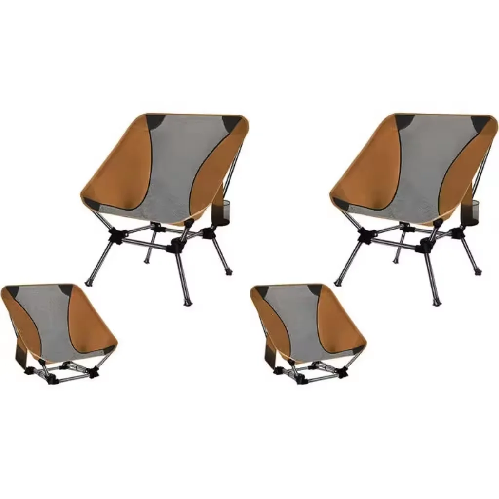 Outdoor Simple and Portable Lightweight  Backpack Chair Camping  Backpack Side Pockets Folding Camping Chair