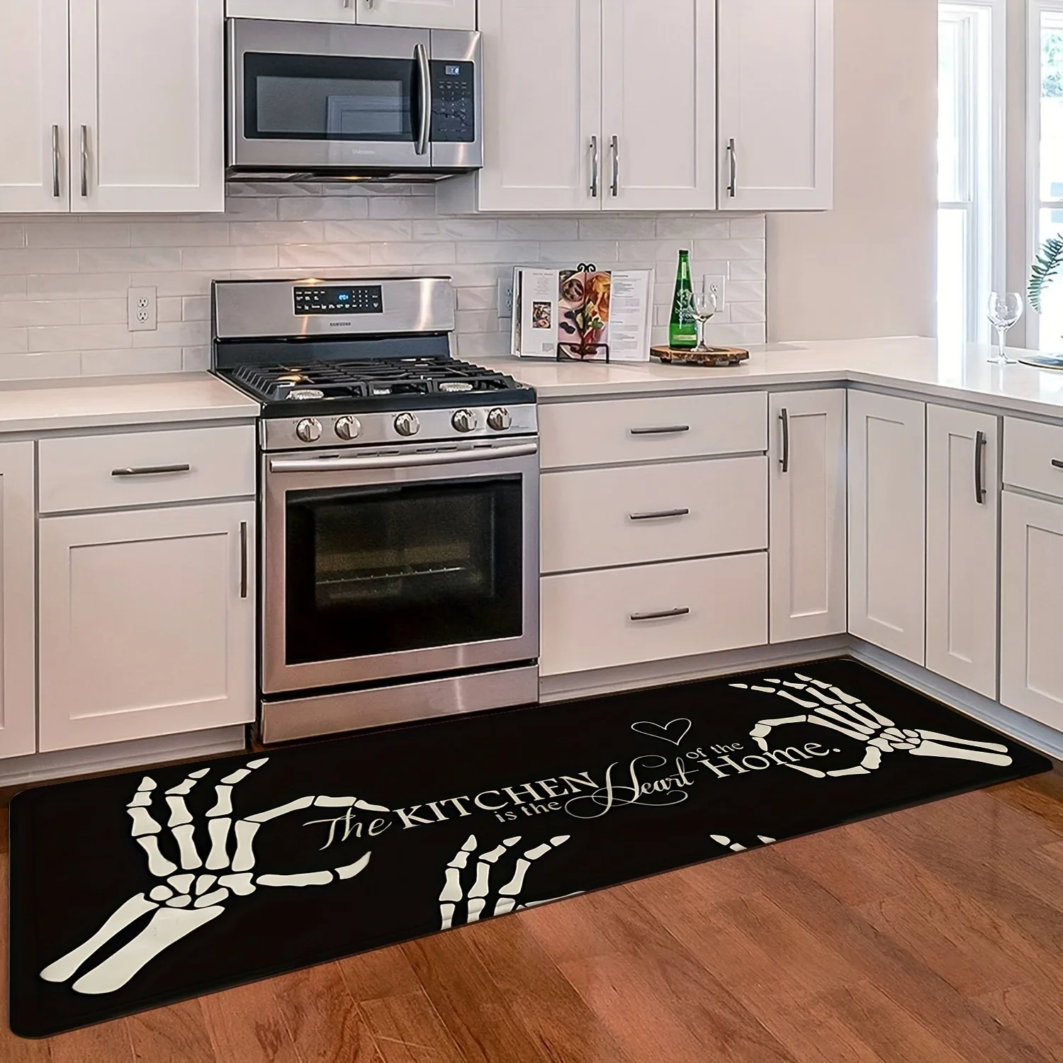 

1PC Halloween Pattern Kitchen Rug Non-Slip Door Mat Pop design Bathroom Rug Bath Mat Carpet for Home Sink Laundry Decor
