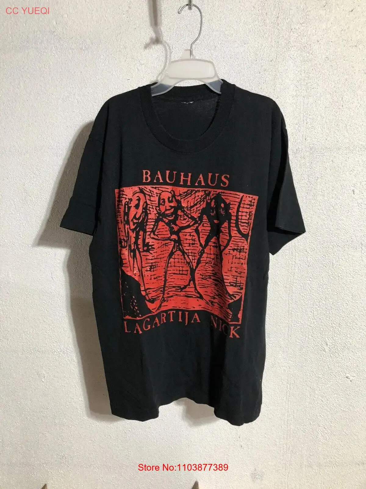 Vintage 80s Bauhaus Lagartija Nick T Shirt L Peter Murphy Joy Division Goth Rock