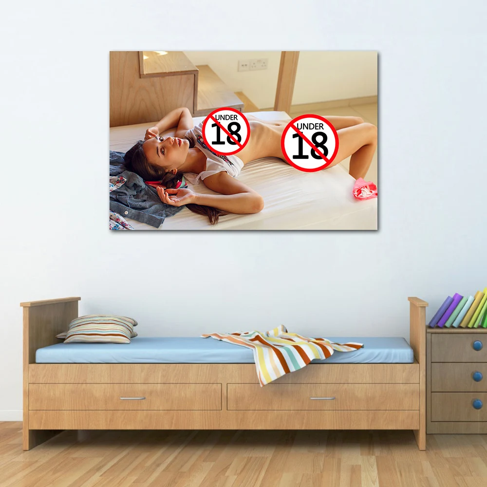 Wall Art Canvas Painting for Bedroom Sexy Young Girl Decoration Uncensored Ass Pussy Pictures Room Home Decorations