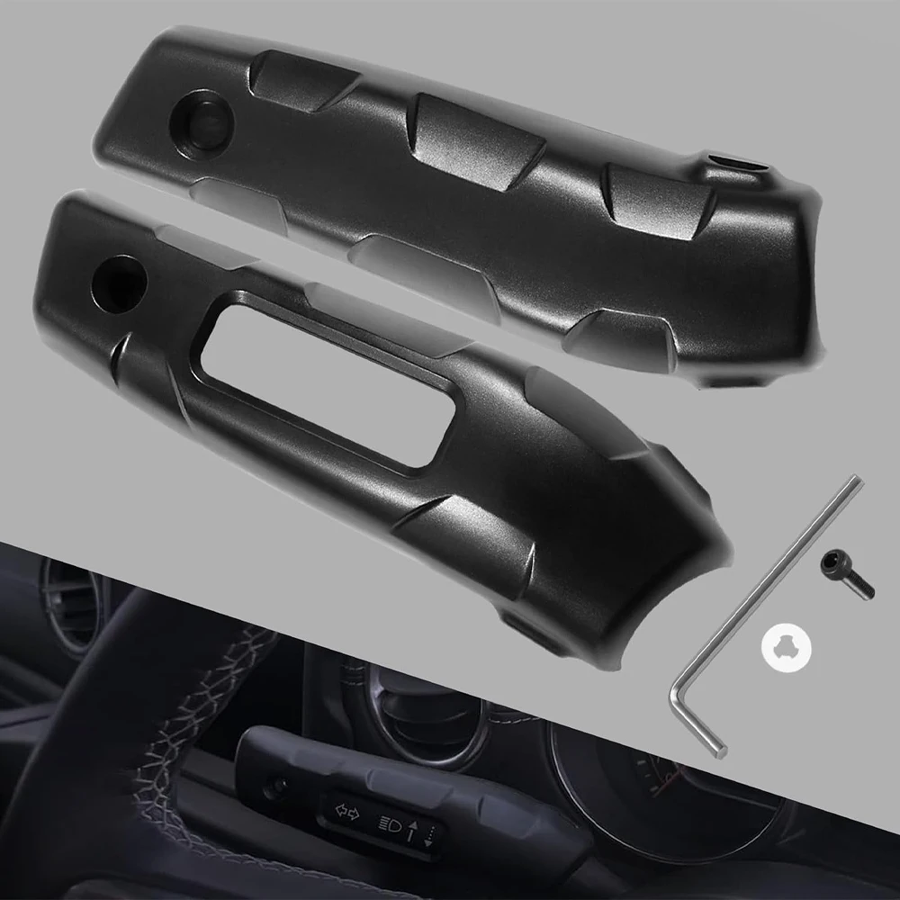 Turn Signal Lever Extension for Jeep Wrangler JL 2018-2026 Gladiator JT, Reduces Resistance About 20 Percent, Clamp On No Drill