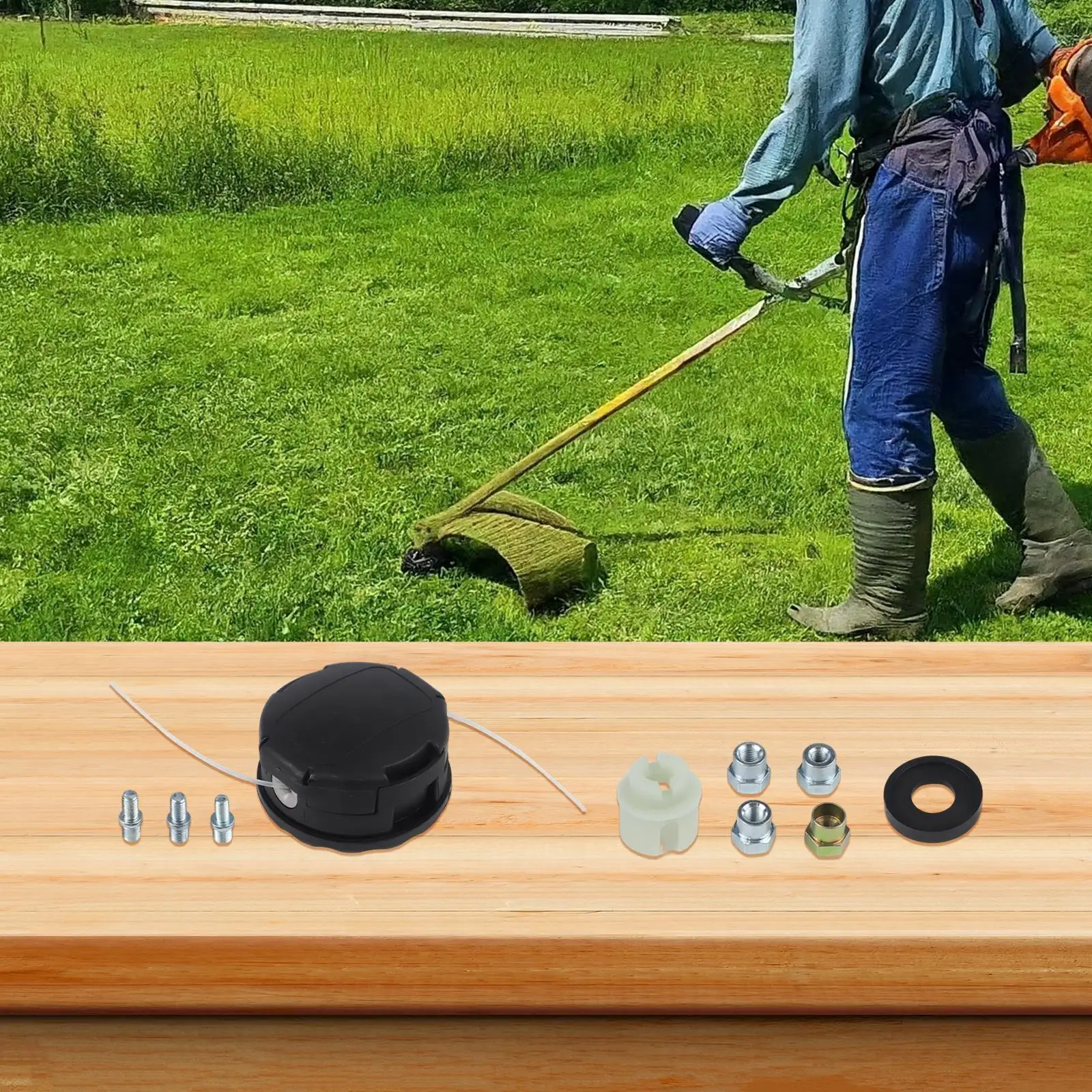 

Lawn Mower Accessories Trimmer Head For Garden Maintenance 12*12*5.5cm Efficient Cutting Optimized Performance