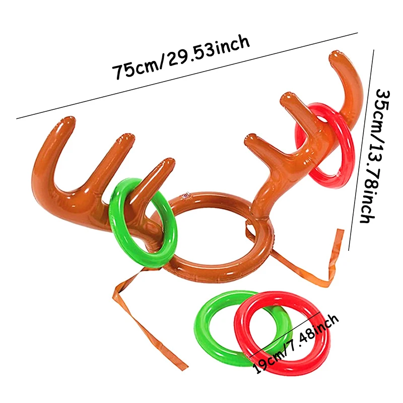 1 مجموعة نفخ الرنة قرن الوعل إرم لعبة متعة قبعة الشتاء الأطفال بنين بنات عيد الميلاد الاحتفال الديكور حفلة DIY بها بنفسك لوازم #2