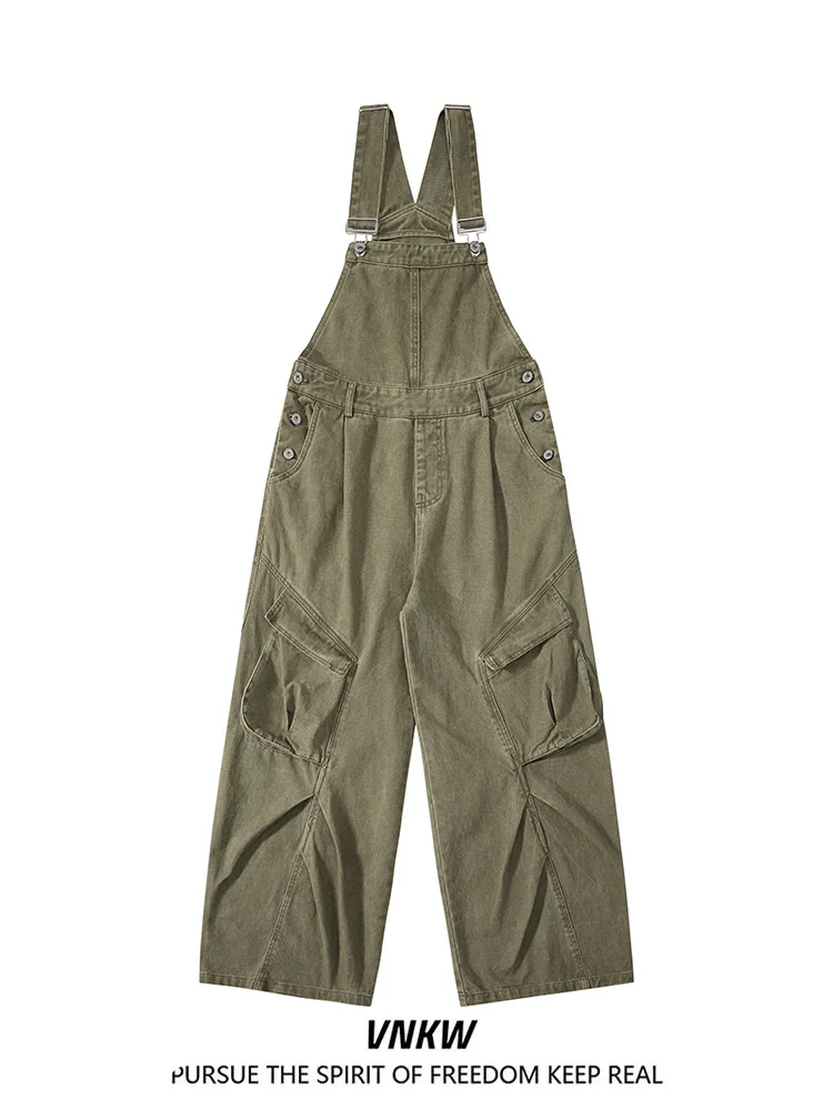 

Американские ретро-комбинезоны в рабочем стиле для мужчин и женщин, прямые и широкие брюки, повседневные длинные брюки, джинсы прямого кроя
