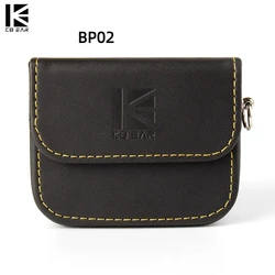 New KBEAR BP01 02 Earphones Case Accessories Portable Earbuds Case PU Black Square Storage Package Bag With KB02 EDX ZS12 PRO X