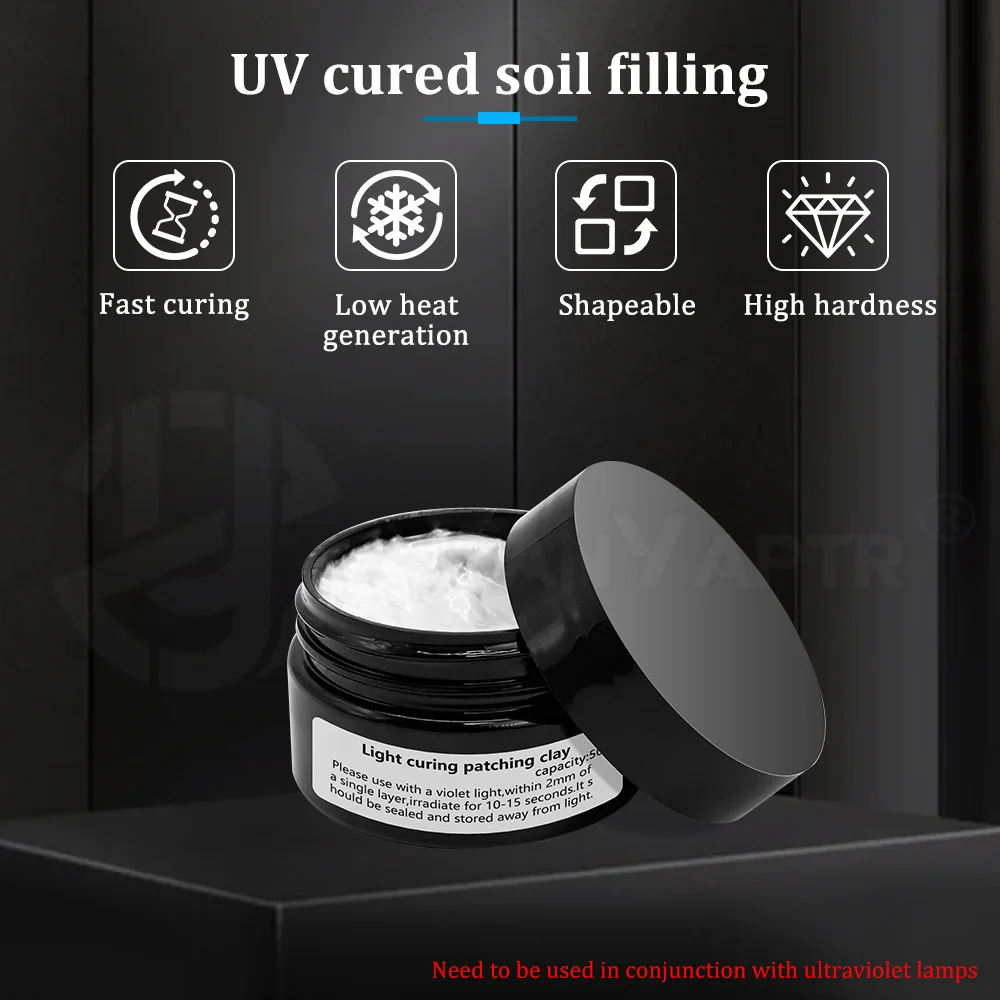 Model Repairing UV Cured Soil For 3D Printer Light-curing plaster For Creality Filling Repair the Failed Models 3D printer parts