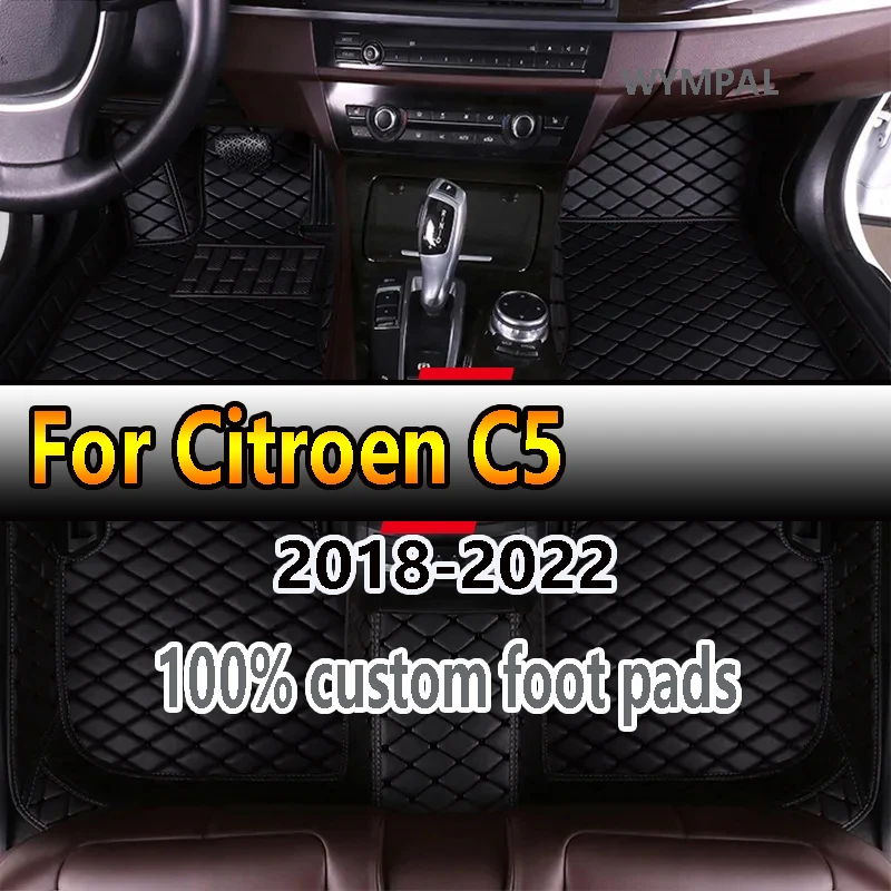 

Car Floor Mats For Citroen C5 Aircross 2018~2022 Leather Mat Durable Pad Auto Rugs Carpets Interior Parts Car Accessories 2019