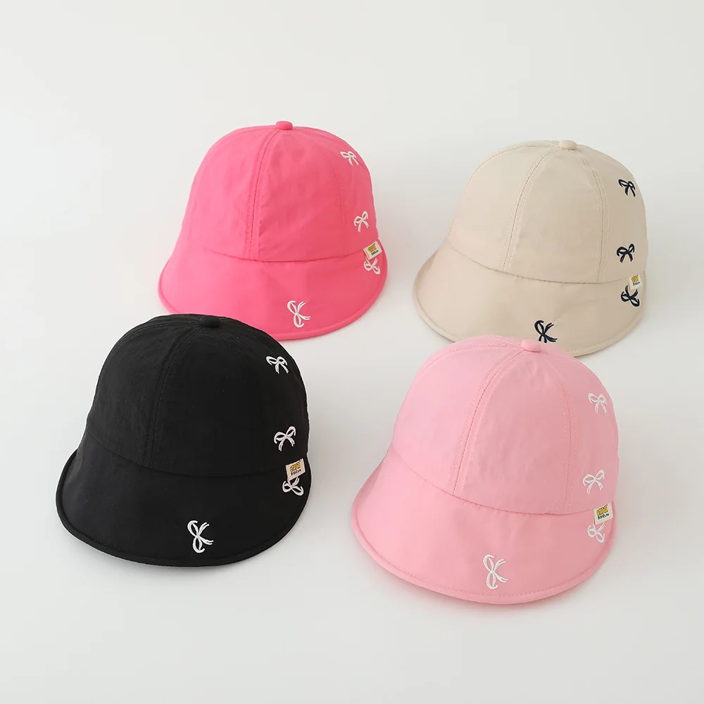 

Korean Style Butterfly Print Bucket Hat Kids Girls Spring Summer Outdoor Sun Protection Casual Versatile Fashionable Hat