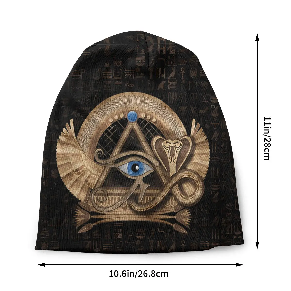 Thin Bonnet Hats Ancient Egypt Eye of Horus Men Women's With Snake Cap Street Skullies Beanies Caps