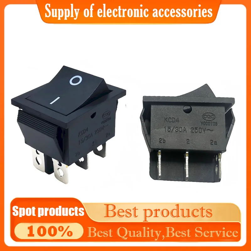 Toggle switch - Boat-shaped switch KCD4-202 Six-pin two-speed 15A/30A 250V 31*25mm