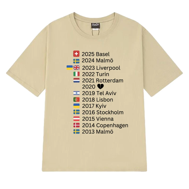 تي شيرت موسيقى المضيف للمدن المضيفة لعام 2025 تي شيرت للرجال والنساء Y2k تي شيرت كبير الحجم بأكمام قصيرة للجنسين ملابس قطنية 100% #6