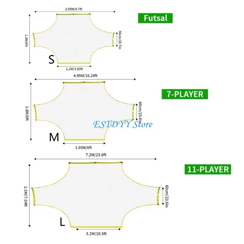 G6DE SOCCER SHECKER Sasaran Net Football Training Net Portable Soccer Net Soccer Target Lembar Peralatan Pelatihan Penilaian