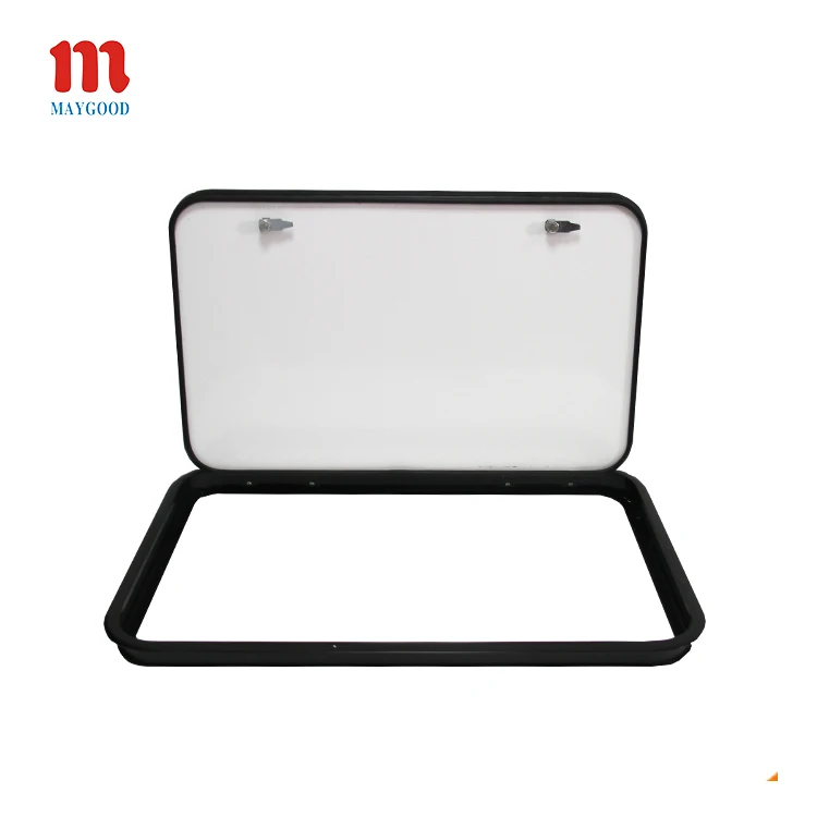 China Custom Black Frame White Door Panel 1000x700mm Service Hatch Doors for Trailer Camping Car Campers Vans,Custom Sizes
