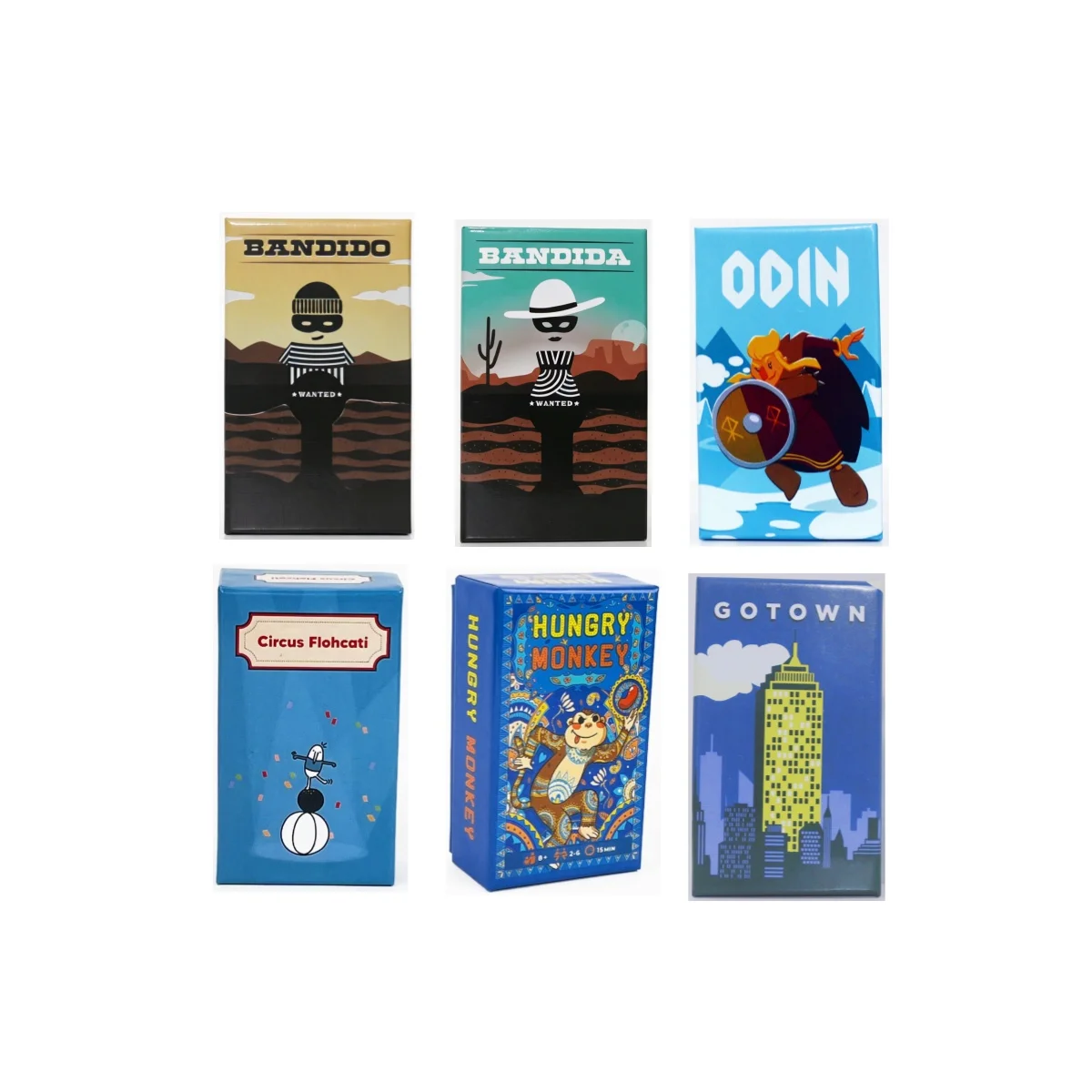 

GoTown | Odin | Circus Flohcati | Bandido | Bandida |Hungry Monkey Board Game - Fun Party 、Family strategy Game