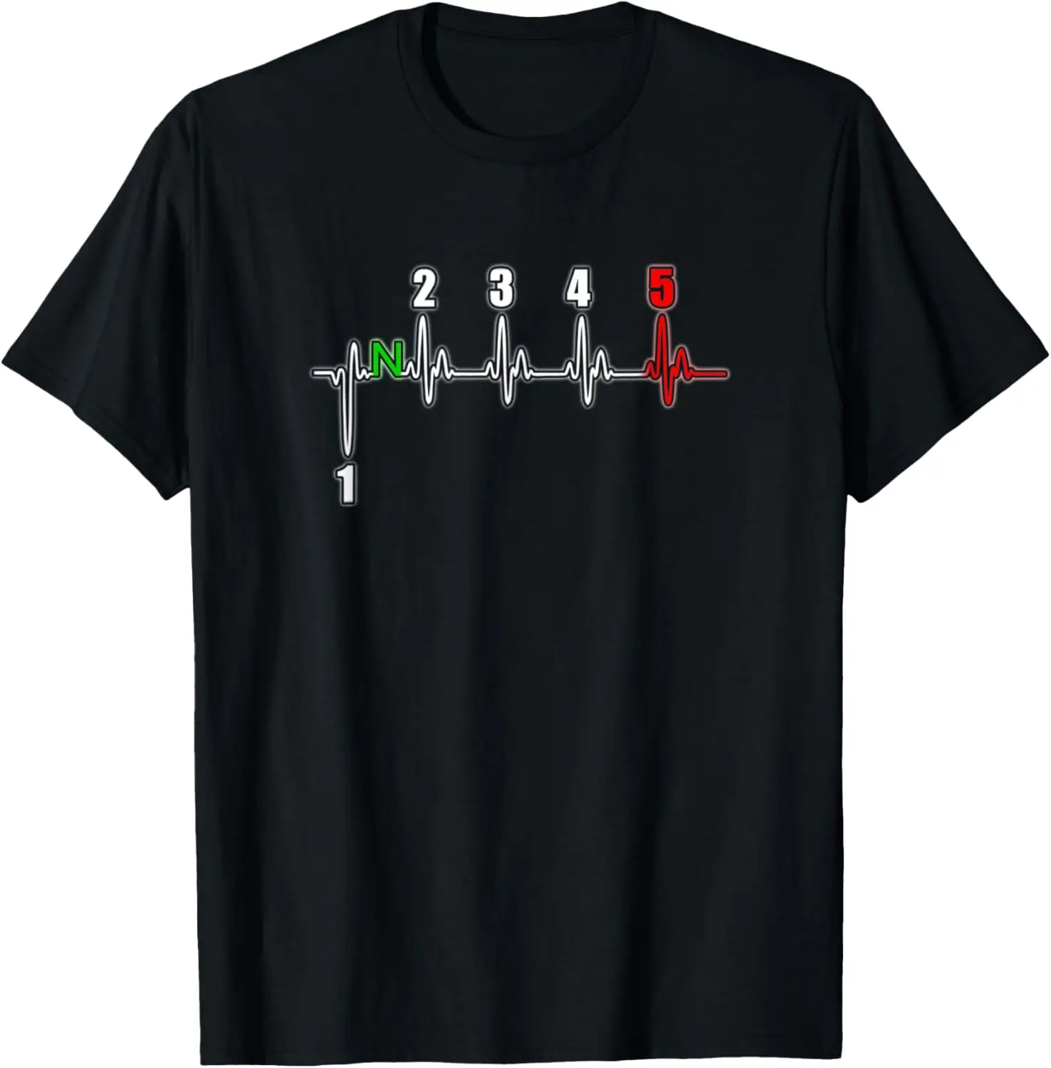 

Motorcycle 5-Speed Heartbeat Glow 1N2345 T-Shirt Motorcycle