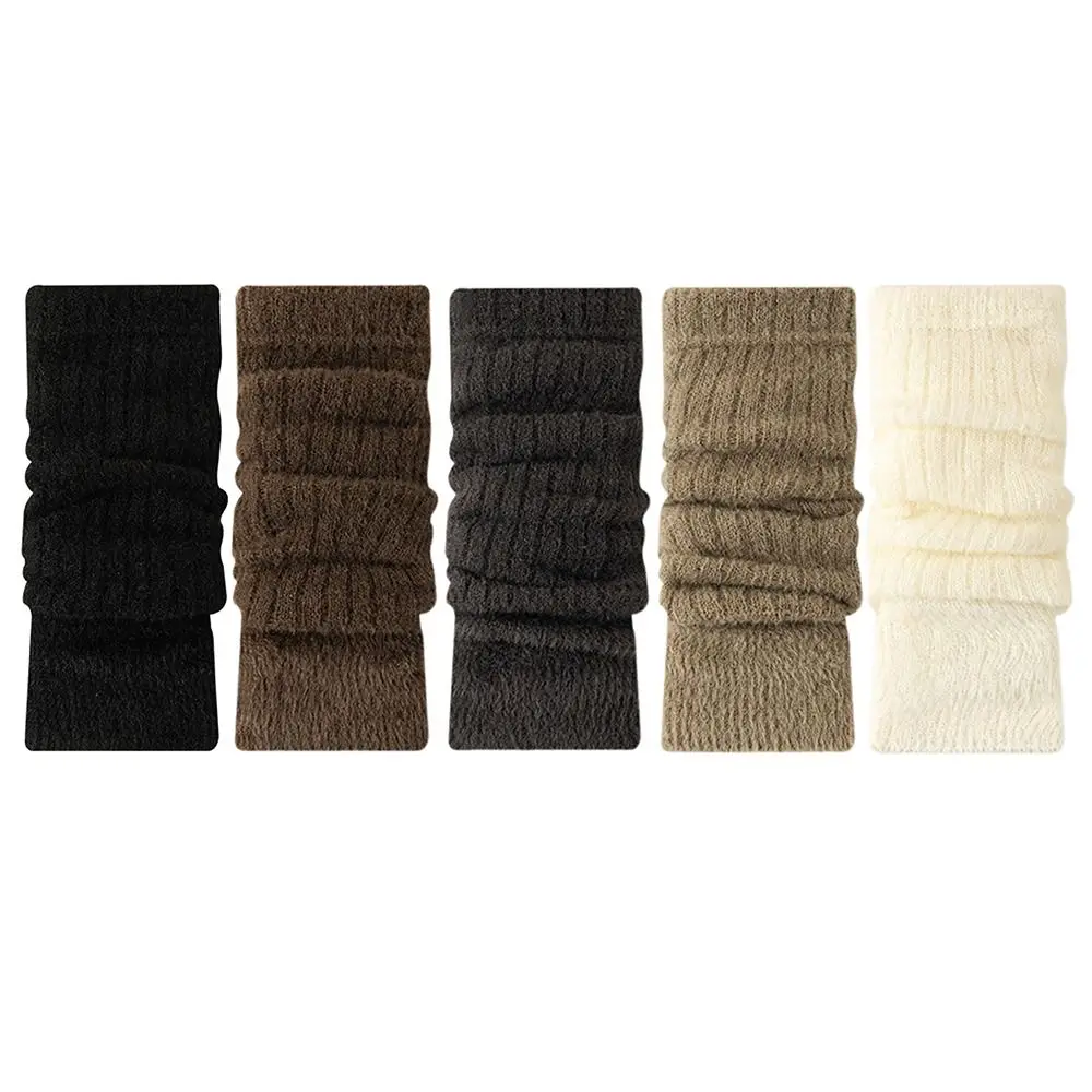 

Long Wrist Arm Warmer Gloves Cold Proof Solid Color Warm Arm Sleeve Soft Stacked Knitted Fingerless Gloves Casual Wear