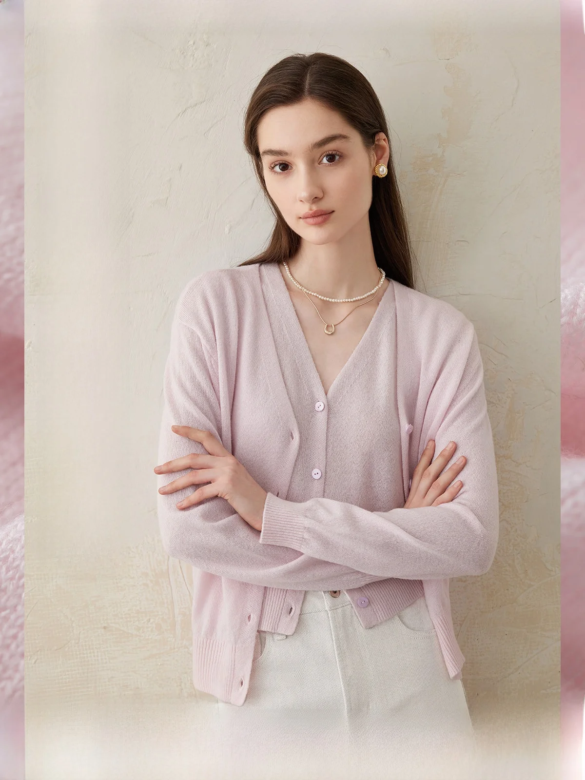 

Naguagu Cotton Candy Hemp Series 2026 Новинка: Женский универсальный комплект из двух предметов – открытый кардиган и жилет, влагоотводящий, с длинными рукавами