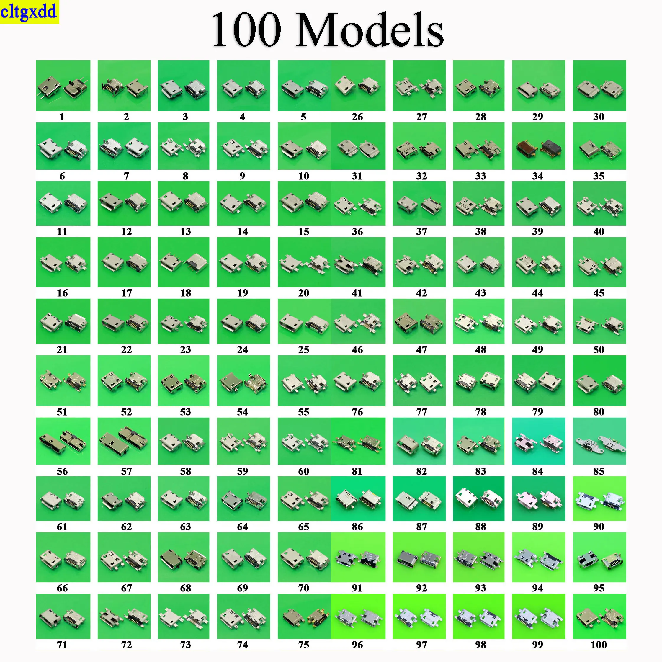 

Cltgxdd 100 Models Charging Connector Micro Usb Jack For Samsung ASUS SONY HP HTC ZTE Huawei Xiaomi Redmi Lenovo OPPO Meizu Etc.