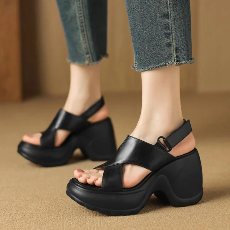 High Heels Damen Sandalen Plateau Modische Schuhe Elegante Neue Geh-Trend Pantoletten Pumps Kleid Komfort Neu Mujer Zapatillas
