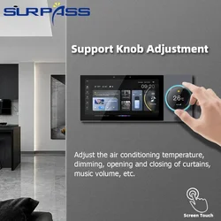 6inch Android 8.1  WiFi Wall Sound amplifier Sound box Touch Screen Smart Home Audio System Wall Panel Support TUYA  ZIGBEE RJ45
