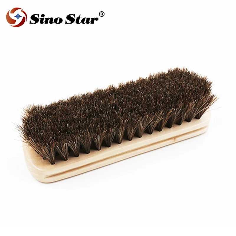 Horse Hair Leather Textile Cleaning Brush for Car Interior Leather Seat Care Furniture Bag Shine Polishing Brush Auto Cleaner To