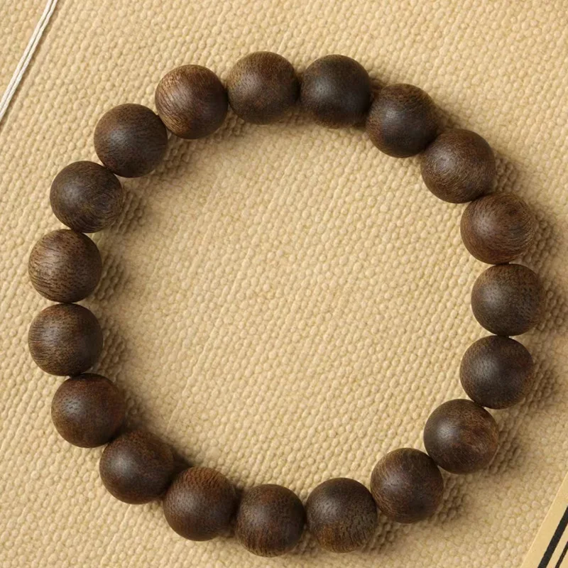 Factory Wholesale Genuine Goods Wild Green Chess Nan Agarwood Bracelet108High Oil Beads Amusement Article Bracelet Men and Women