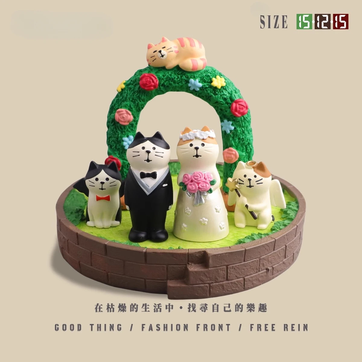 Figuras de ángel diablo, celebración de boda, decoración de novia y gato, Interior de coche, escritorio, accesorios de adorno en miniatura creativos