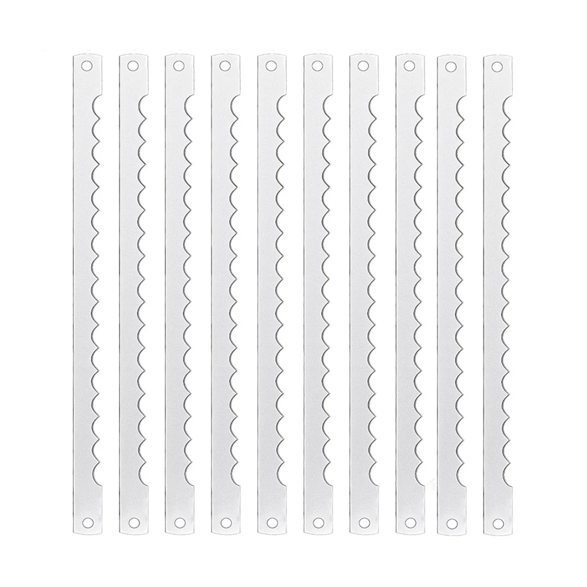 Bread Bow Knife Blades Stainless Steel Replacement Blade Bread Blade for Cake Homemade Bread Cutting 10Pcs