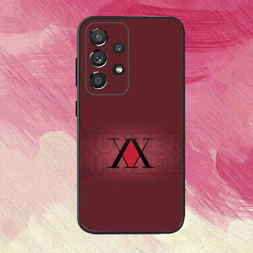 حافظة هاتف ترخيص Hxh Hunter X Hunter لهاتف سامسونج S25، S24، S21، S22، S23، S30، Ultra، S20، Plus، Fe، Lite، Note، 10,9,5G غطاء أسود