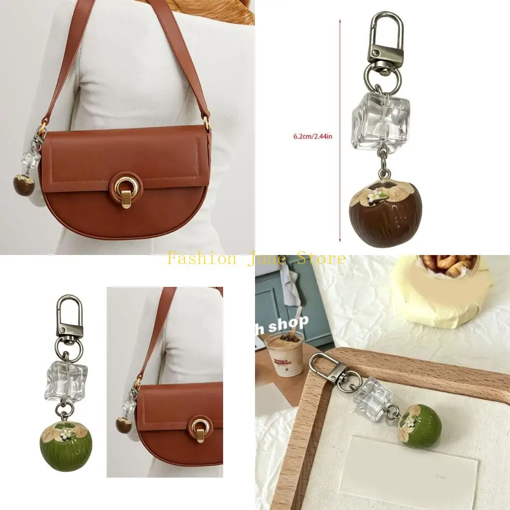 N5KA Alloy Coconut Ice Ornament For Journals And Phone Decoration