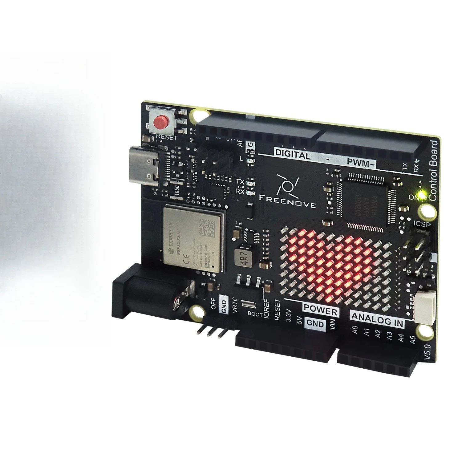 La placa de control Freenovel V5 es adecuada para Arduino UNO R4 WiFi MiniArm Cortex-M4, ESP32-S3 integrado