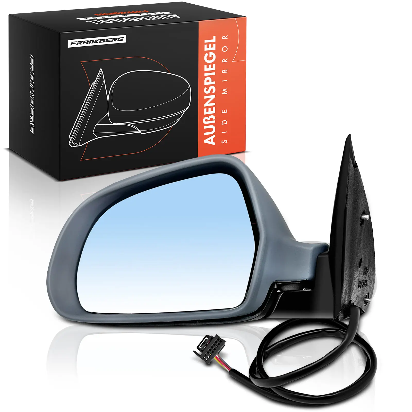 Frankberg 1x Außenspiegel Links für Skoda Octavia II 1Z3 1Z5 1.2L 1.4L 1.6L 1.8L-2.0L 2004-2013 3T0857537GRU 1Z1857507M