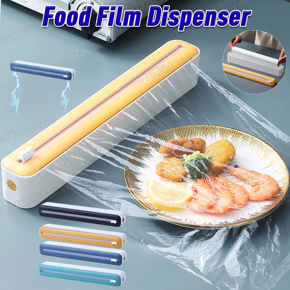 

Magnetic Refillable Plastic Wrap Dispenser With Cutter Tin Aluminum Foil Dispenser Cutter Film Wrap Dispenser Kitchen House Tool