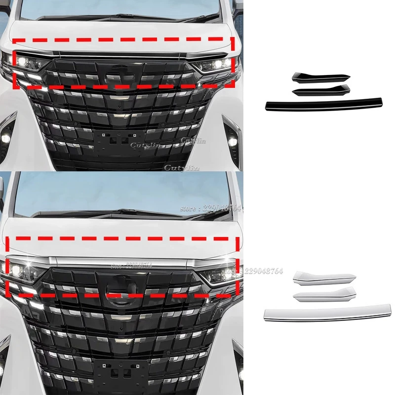

For Toyota Alphard Vellfire 40 Series 2023-2025 ABS Car Covers Engine Hood Cover Protector Bonnet Guard Exterior Accessories