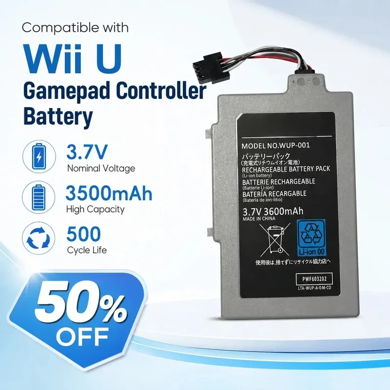 

For Nintendo Wii U Gamepad Controller Battery WUP-001 ARR-002