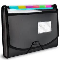 File Folders 13 Pockets, Expanding File Folders Organizer, Expandable Binder Document Organizer File Folder with Dividers Tabs