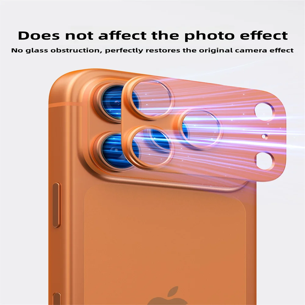1-3Set Ultra HD سبيكة معدنية كاميرا فيلم آيفون الهواء 17 برو ماكس المضادة للخدش الزجاج المقسى عدسة حلقة حامي الملحقات #6