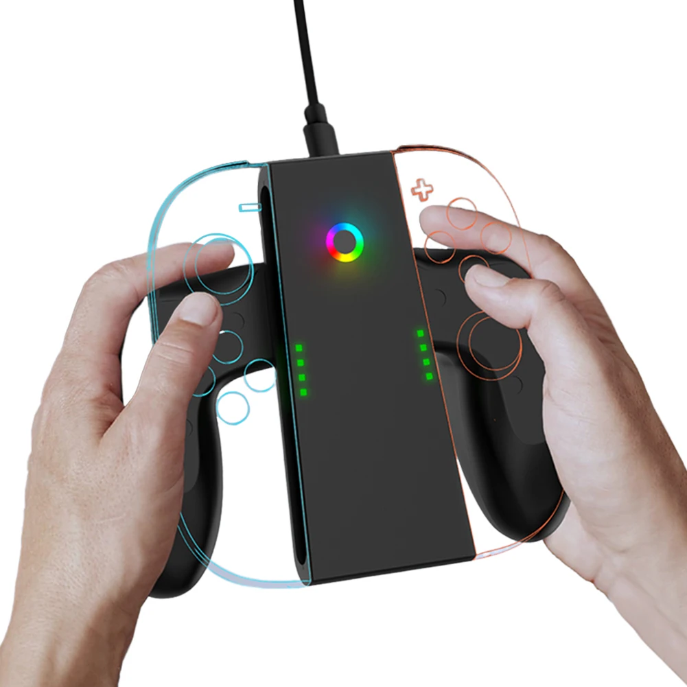 

Зарядная ручка-держатель для контроллеров Nintendo Switch 2 Joy-Con, подставка из АБС-пластика для геймпадов Switch 2 Joy-Con, аксессуар