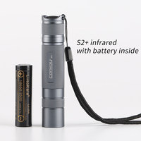 Convoy S2+ with IR LED,infrared 850nm 940nm 18650 flashlight,with battery inside