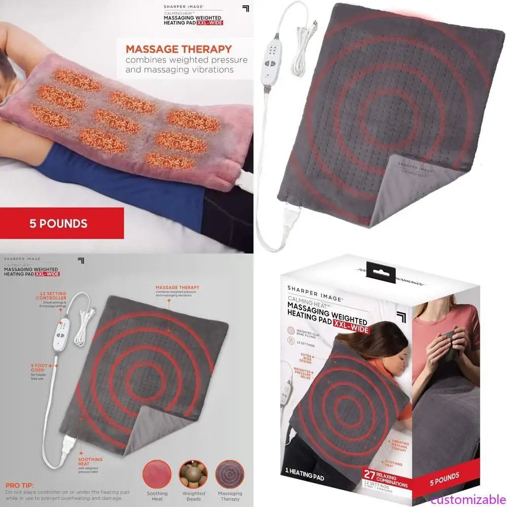 

Массажная утяжеленная грелка от Sharper Image — электрическая грелка с вибрацией и функцией автоматического выключения