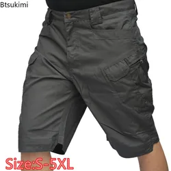 Outdoor Training Military Cargo Pants Men's Summer Tactical Camo Shorts Safari Style Waterproof Wear Resistant Tooling Shorts