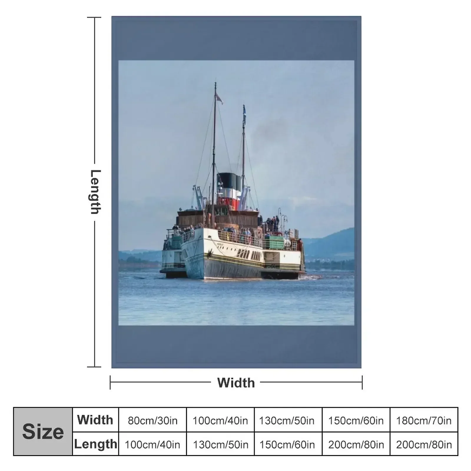 Paddle Steamer Waverley Throw Blanket couch cozy soft plush fuzzy picnic outdoor blanket