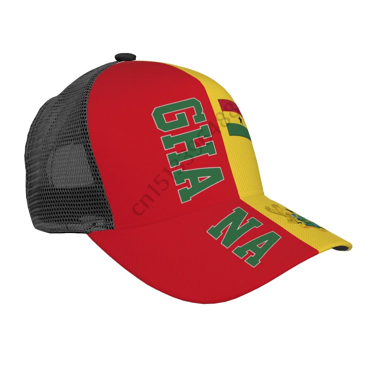 GHANA Soccer Country Flag Summer Sun Baseball Cap Breathable Adjustable Men Women Outdoor Fishing Hat