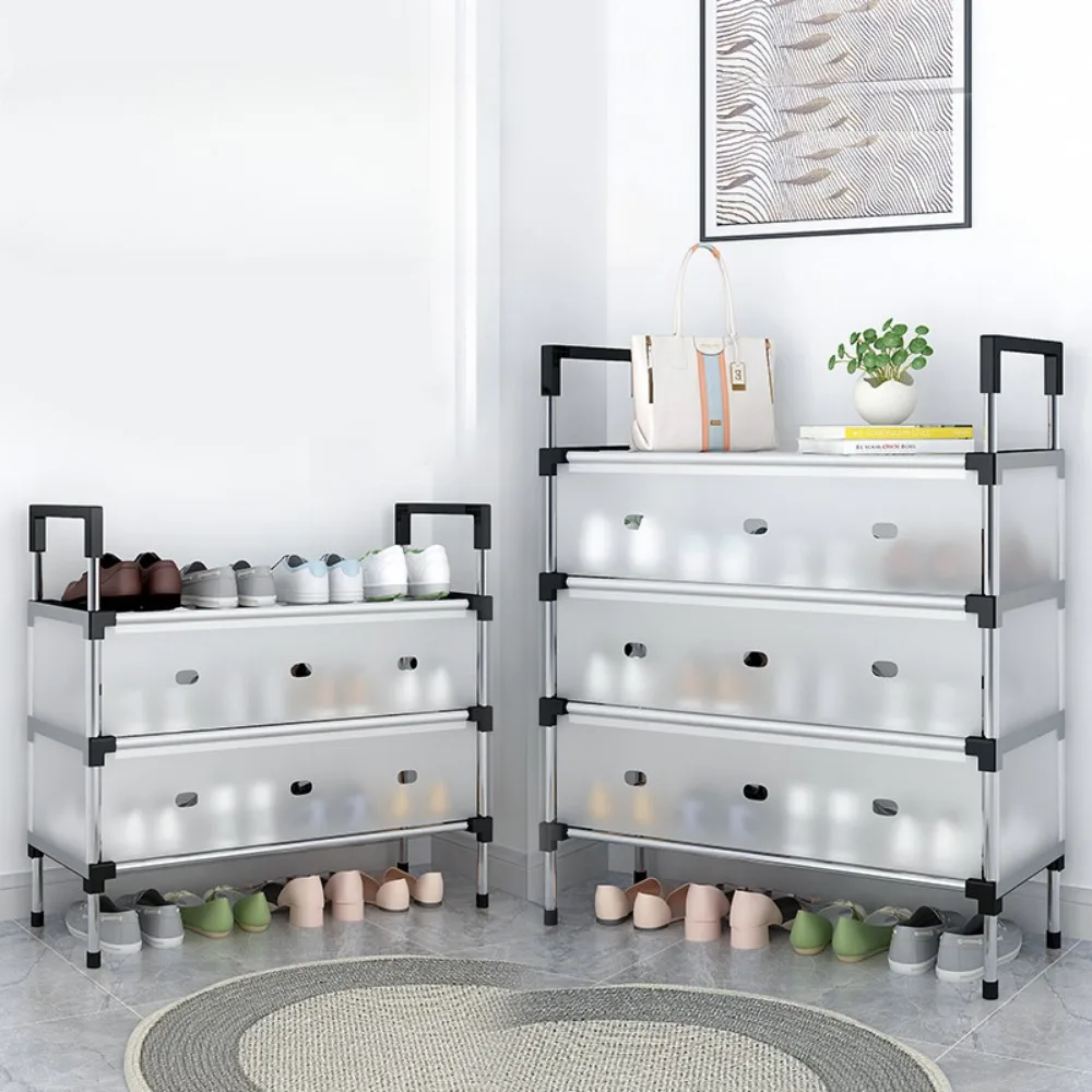 Shoe Rack Simple Multi-layer Dust-proof Storage Shoe Cabinet Household Space Saving Shoe Cabinet Free Installation Rack