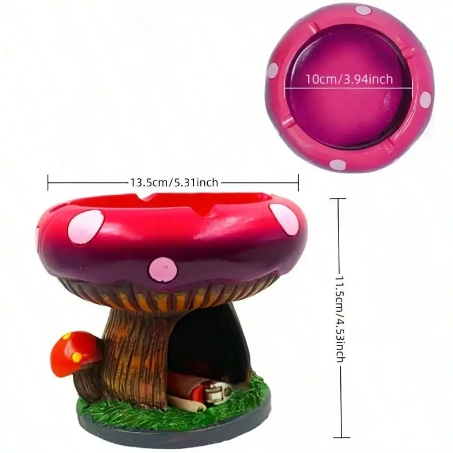 Mushroom Desk Organizer with Hidden Compartment, Whimsical Secret Storage Decor, for Home Office, Unique Gift for Men