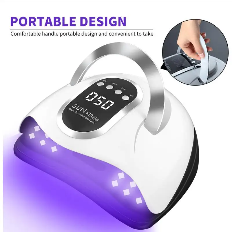 X10max Professionele Nagel Drogen Lamp Voor Manicure 280W Nagels Gel Polish Droogmachine Met Auto Sensor Uv Led Nagellamp