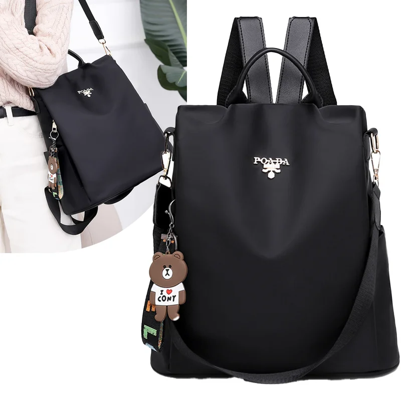 

2024 New Fashion Vintage Women's Backpack Lightweight Anti-theft Travel Bags College Student Bags Oxford Cloth Crossbody Bag